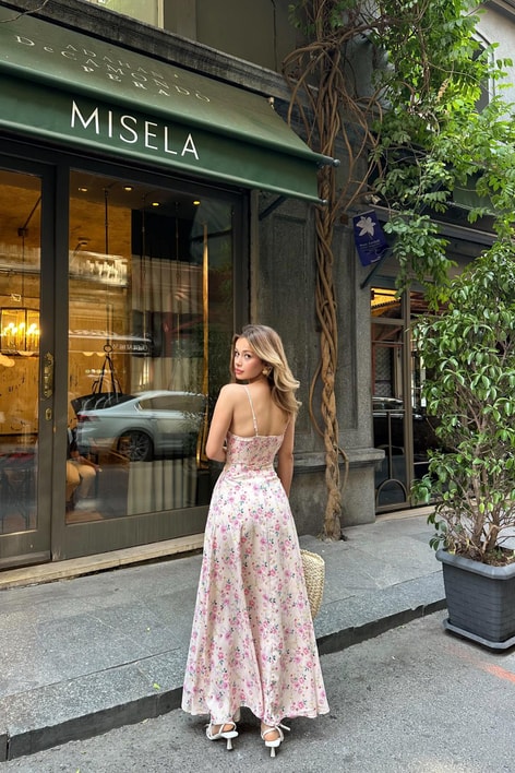 Askılı Jessica Elbise Taş
