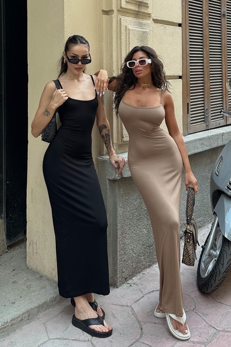 Basic Valeria Elbise Siyah
