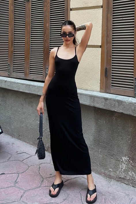 Basic Valeria Elbise Siyah
