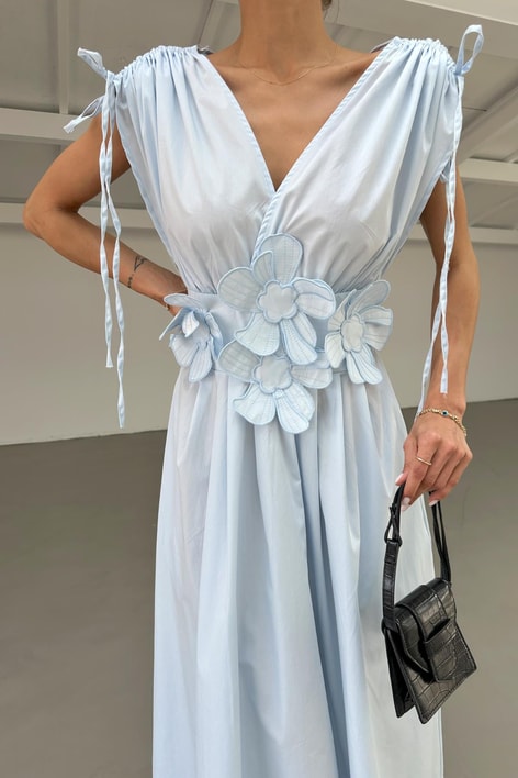 Flora Elbise Mavi