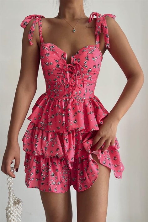 Kat Kat Çıtır Elbise Pembe