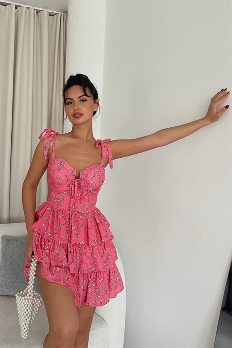 Kat Kat Çıtır Elbise Pembe