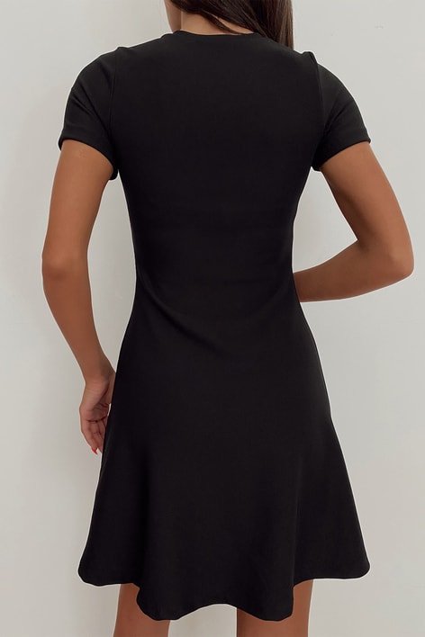 Basic Tshirt Elbise Siyah