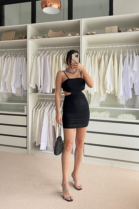 Cut Out Mia Elbise Siyah