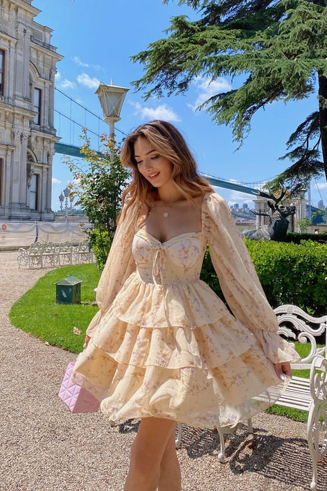 Princess Kat Kat Elbise Sarı