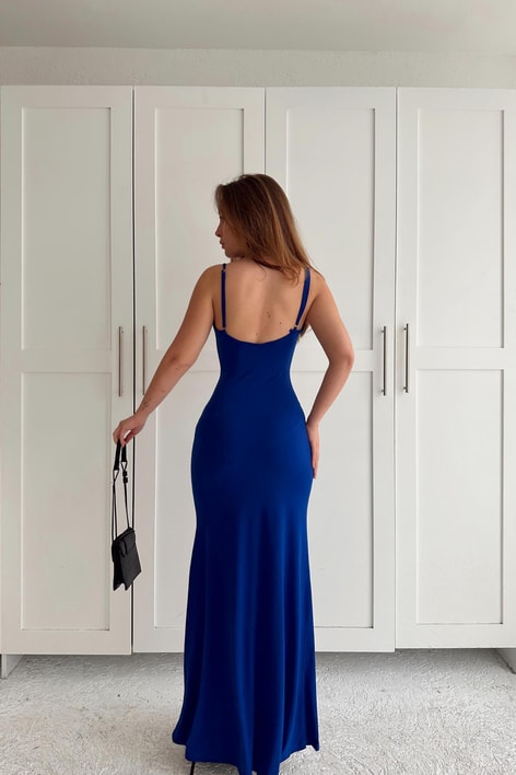 Lui Basic Elbise Saks Mavisi