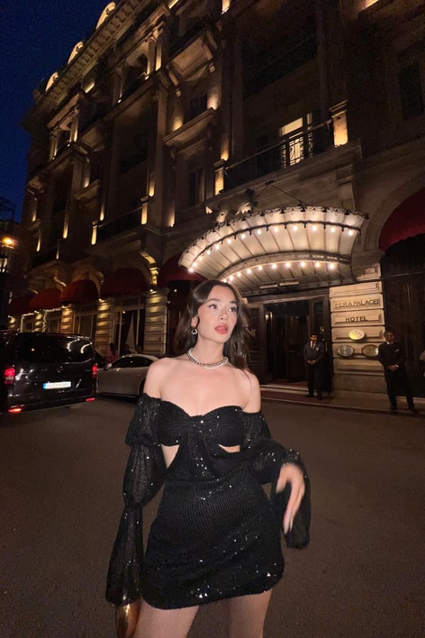 Payet Premium Elbise Siyah