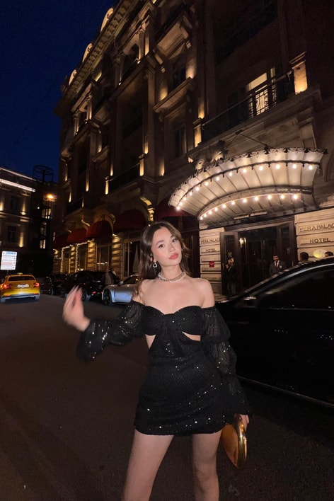 Payet Premium Elbise Siyah