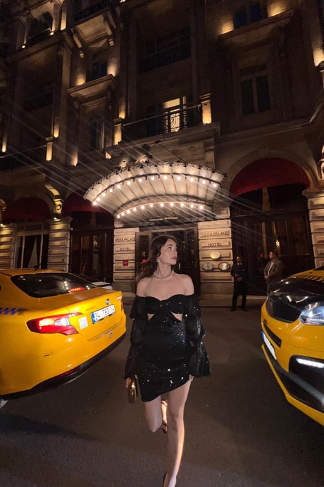 Payet Premium Elbise Siyah