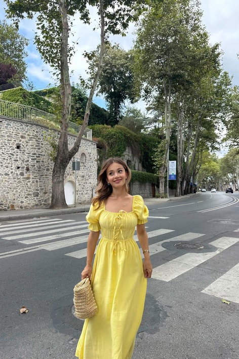 Tensel Blond Elbise Sarı
