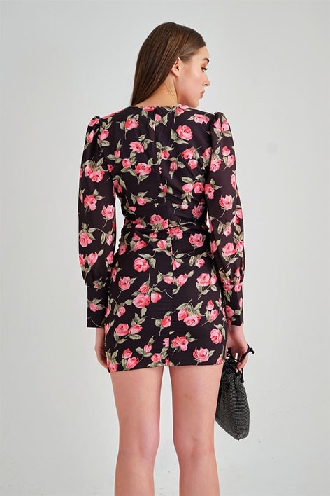Vera Drape Elbise Siyah