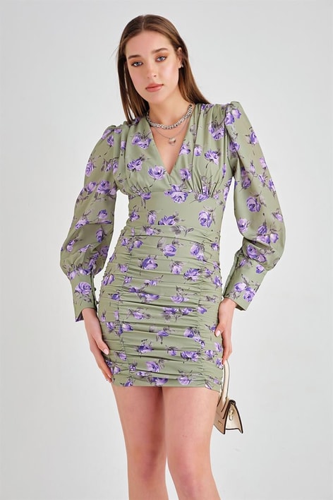 Vera Drape Elbise Yeşil