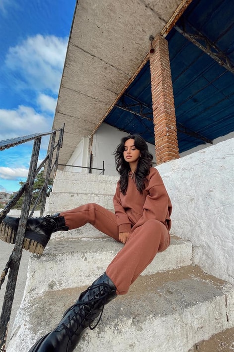 Basic Jogger Eşofman Altı Kahverengi