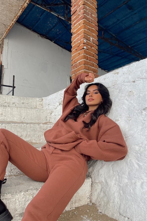 Basic Jogger Eşofman Altı Kahverengi