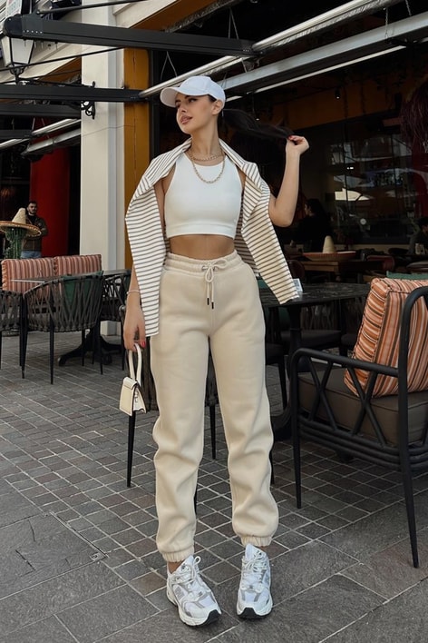Basic Jogger Eşofman Altı Bej
