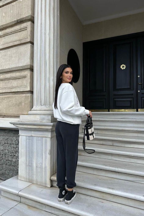 Dikiş detay Eşofman Altı Antrasit