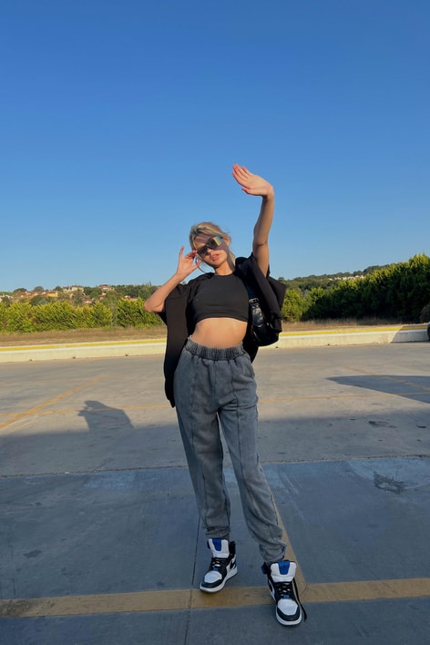 Yıkamalı Jogger Antrasit