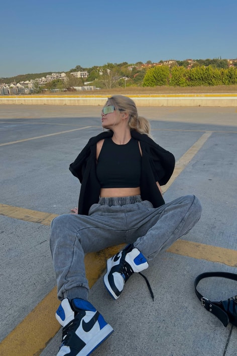 Yıkamalı Jogger Antrasit