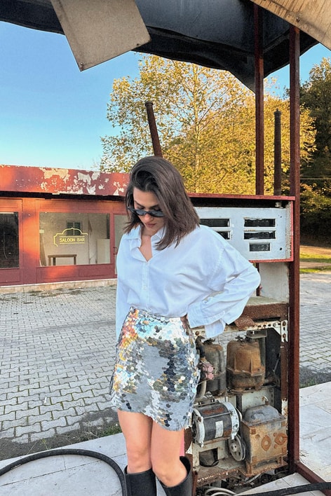 Büyük Pullu  Etek Gümüş