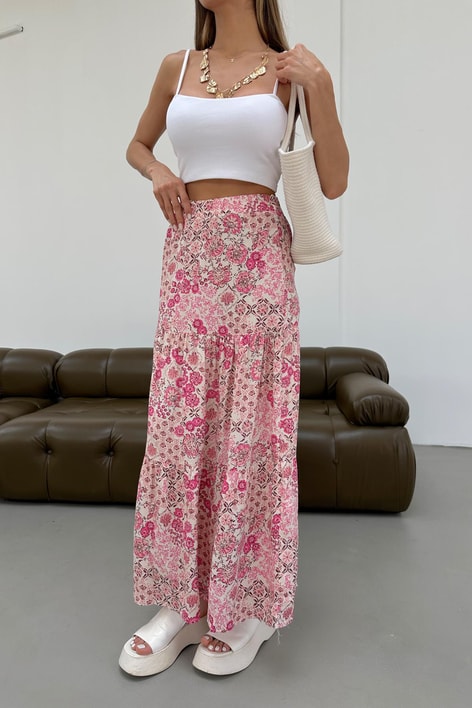 Etnik Desen Etek Pembe