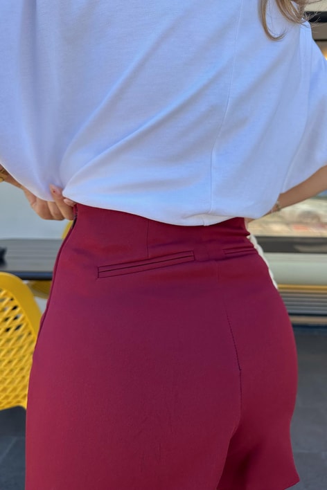 Yellow Şort Etek Bordo