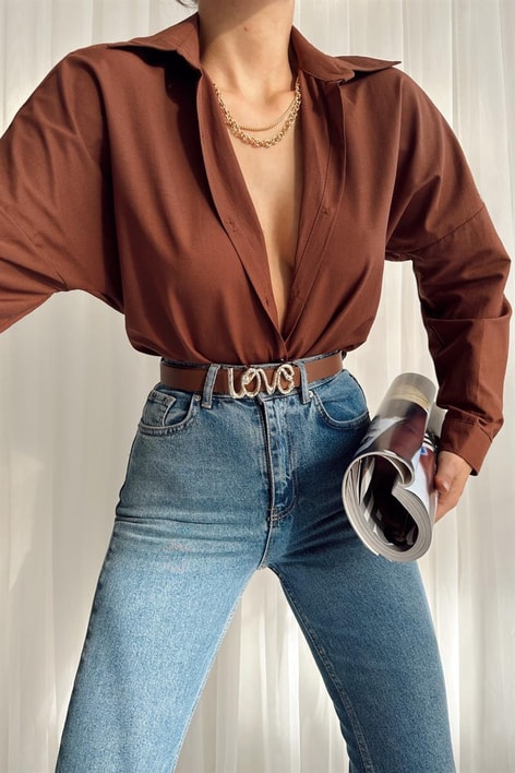 Basic Comfort Gömlek Kahve