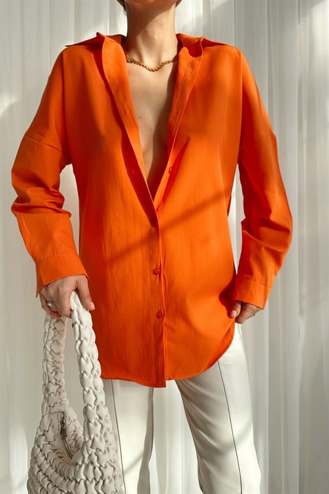 Basic Comfort Gömlek Oranj