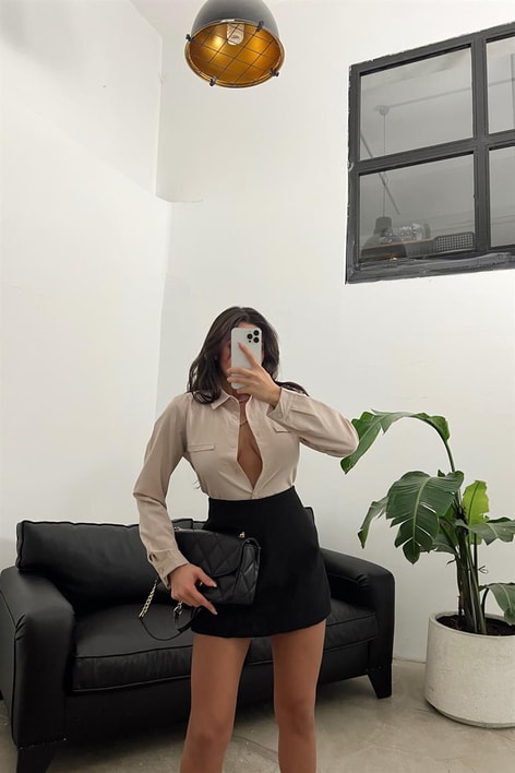 Basic Süs Cep Gömlek Taş