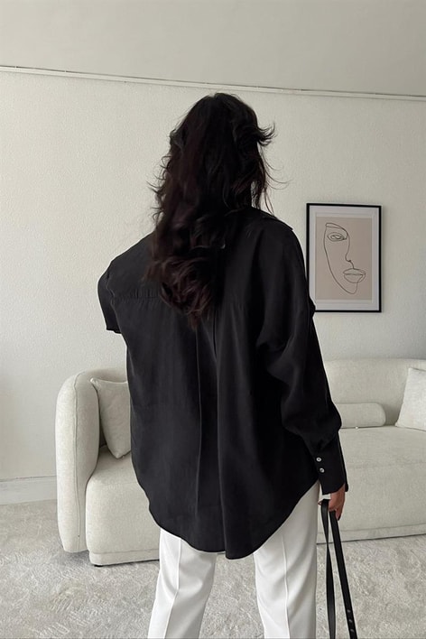 Beauty Basic Salaş Gömlek Siyah
