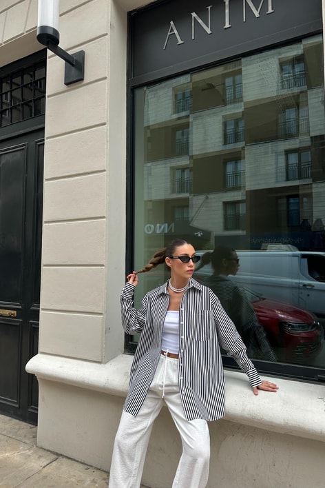 Cepli Line Gömlek Lacivert