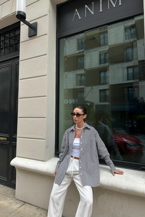 Cepli Line Gömlek Lacivert