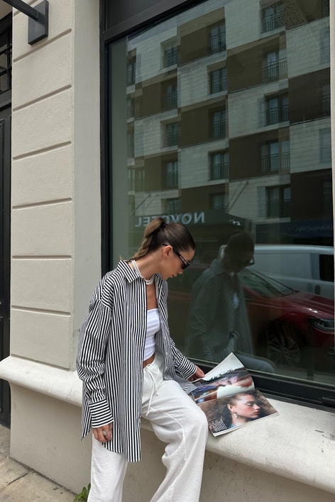 Cepli Line Gömlek Lacivert