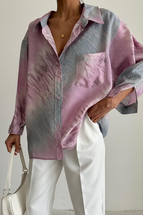 Colorful Dökümlü Gömlek Pembe