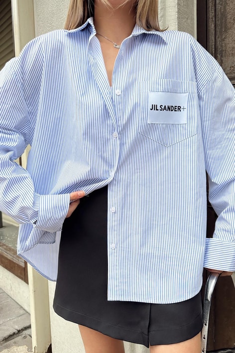 Jılsander Poplin Gömlek Mavi