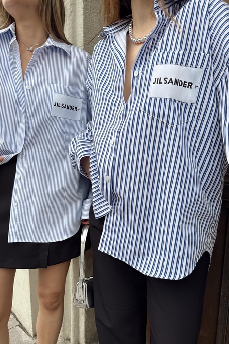 Jılsander Poplin Gömlek Mavi