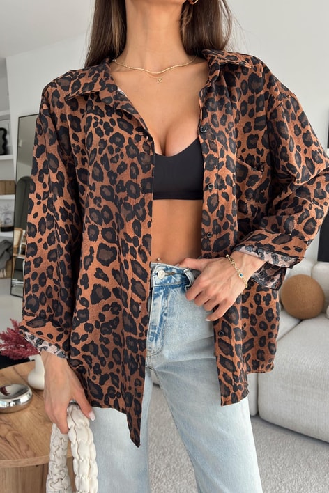 Leo Oversize Gömlek Kahve