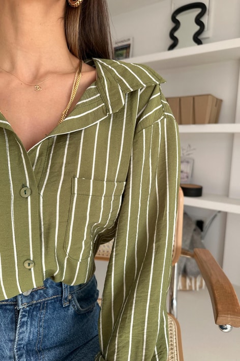 Line Relax Gömlek Yeşil