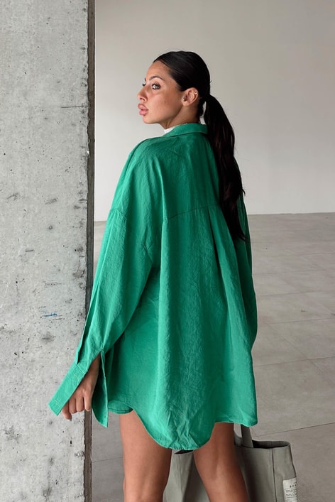 Modal Tiril Gömlek Yeşil