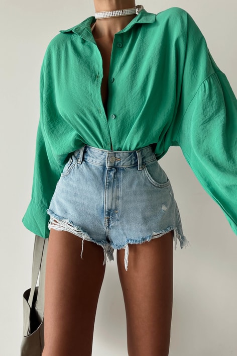Modal Tiril Gömlek Yeşil