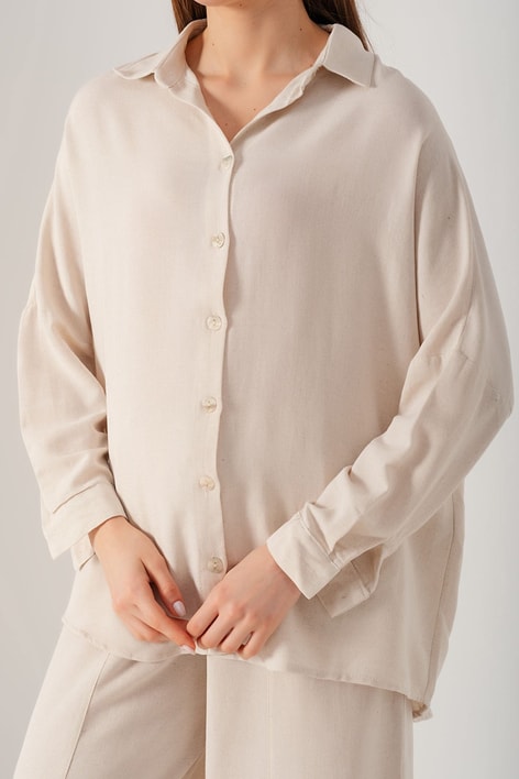 Oversize Gömlek Taş