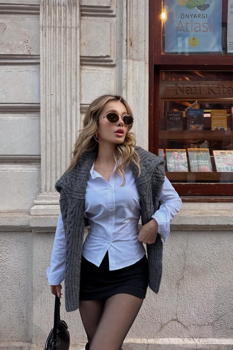 Pensli Slim Fit Gömlek Beyaz