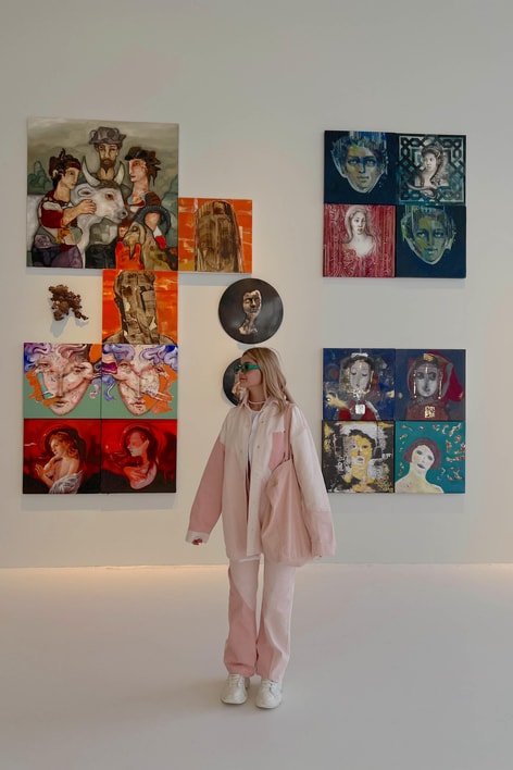 Renk Bloklu Gabardin Gömlek Krem