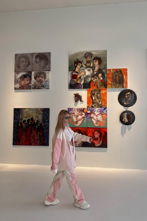 Renk Bloklu Gabardin Gömlek Krem