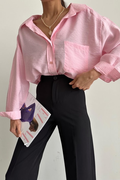 Renk Geçişli Gömlek Pembe