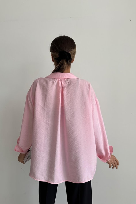 Renk Geçişli Gömlek Pembe