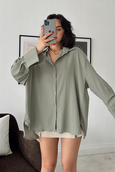 Tiril Basic Gömlek Haki