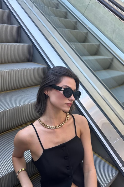 Hailey Cat-Eye Gözlük Siyah