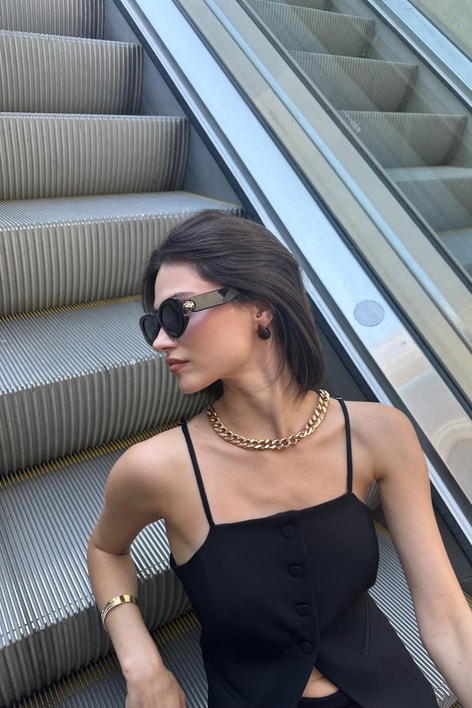 Hailey Cat-Eye Gözlük Siyah