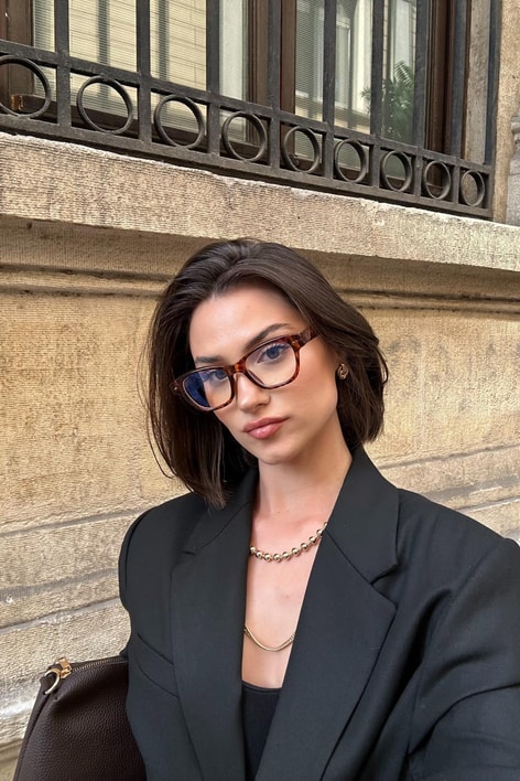 Leo Desen Cat-Eye Gözlük Kahve