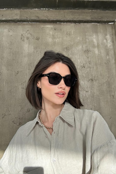 Mochki Black Cat-Eye Gözlük Siyah